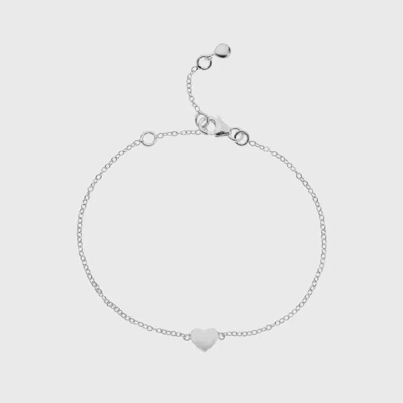 Verona Sterling Silver Full Heart Bracelet