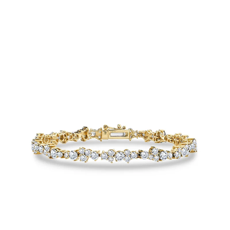 Gold & Diamond Cocktail Tennis Bracelet