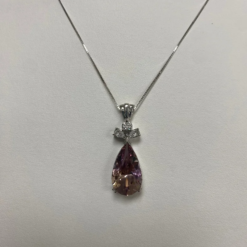 women two-tone necklaces -14kt White Gold Ametrine Pendant