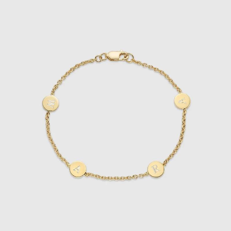 Westwick Quartet Gold Vermeil Disc Bracelet