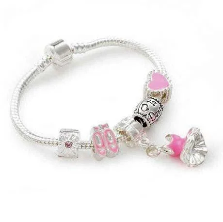 Love to Dance Silver Plated Charm Bracelet For Girls