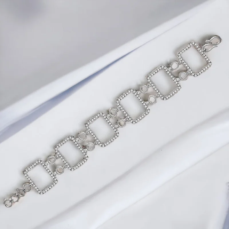 Sterling Silver Studded Bracelet For Women & Girls