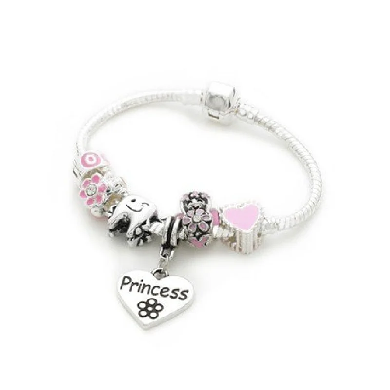 Children's 'Tooth Fairy' Silver Plated Charm Bracelet