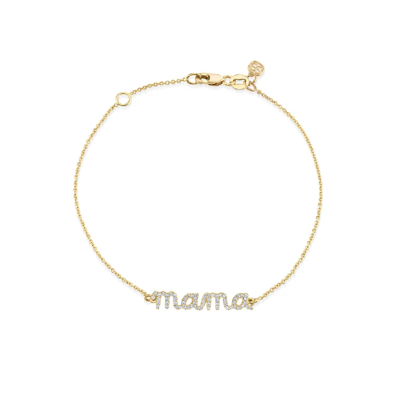 Gold & Diamond Mama Bracelet