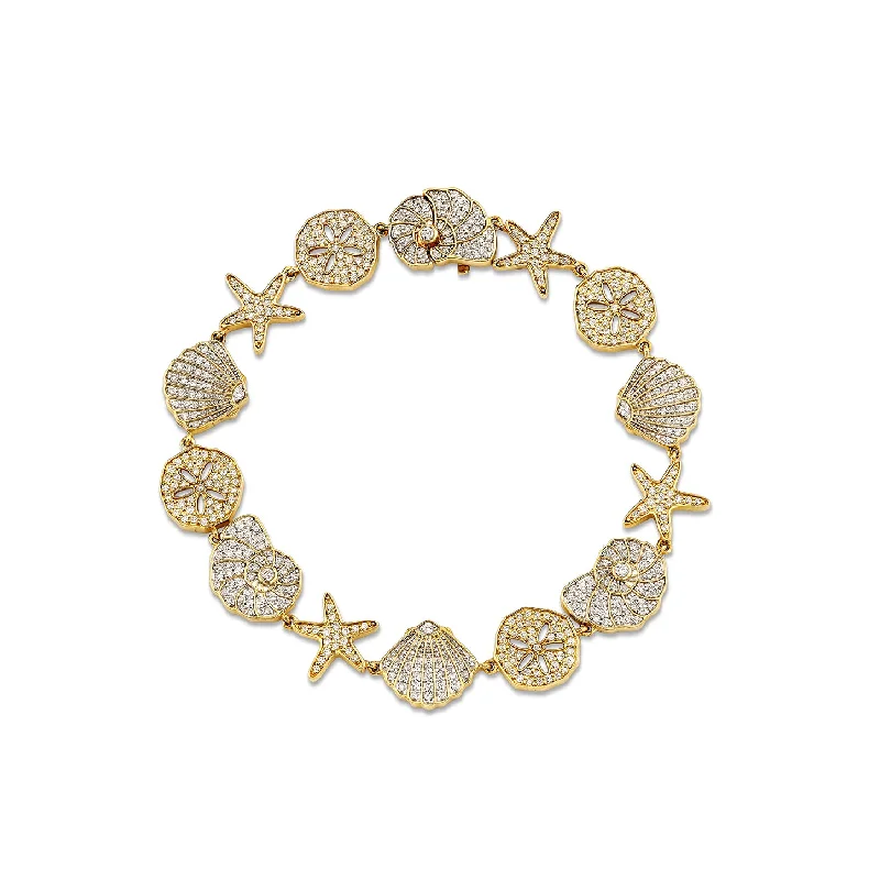 Gold & Diamond Sea Life Eternity Bracelet