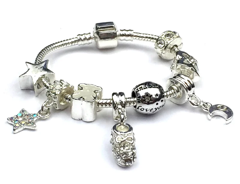 Baby Girl Twinkle Little Star Christening Keepsake Charm Bracelet