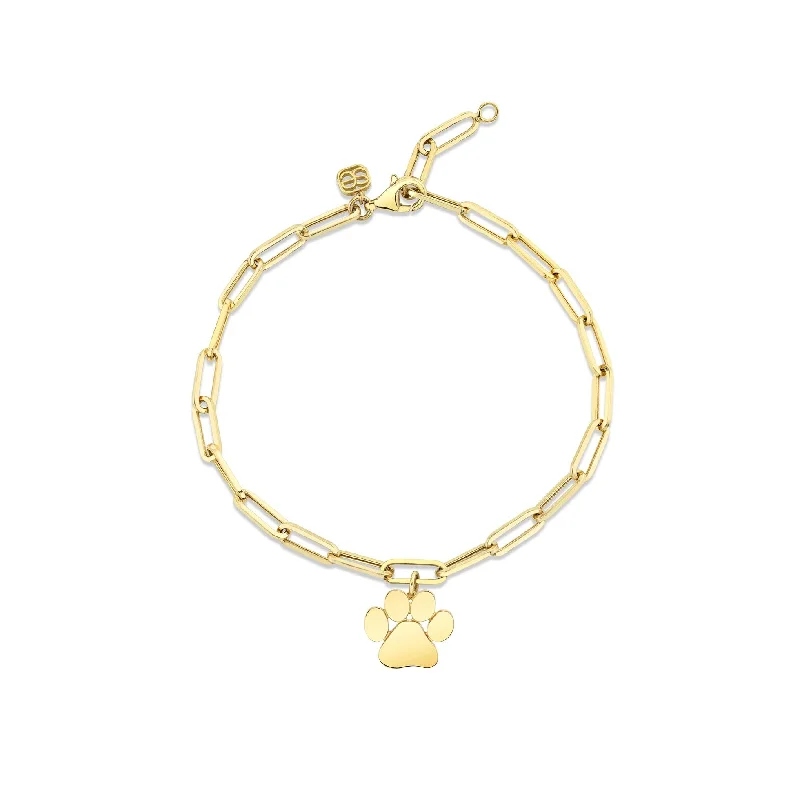 Pure Gold Small Paw Bracelet