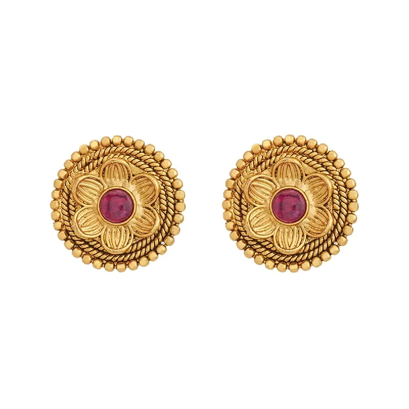 women gold stud earrings -Antique Earring 168252