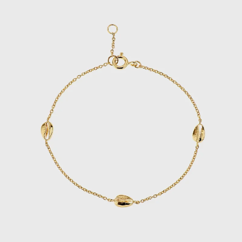 Moka Gold Vermeil Triple Shell Bracelet