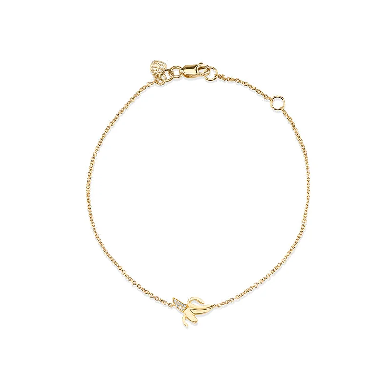 Gold & Diamond Banana Bracelet