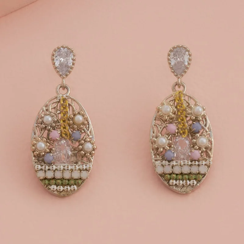 women sparkling drop earrings -Trendy Earring 164983