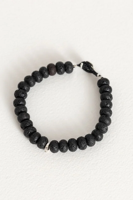 Vesuvius Bracelet | Black Lava Stone